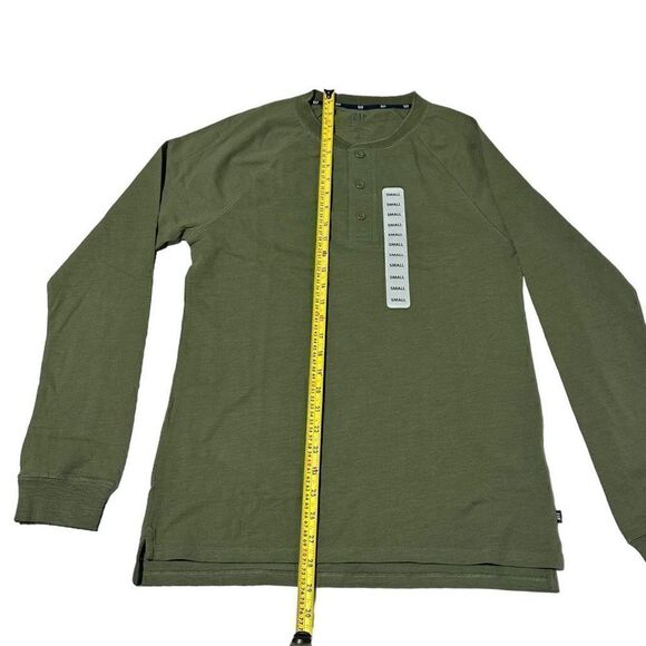 Gap Men's Long Sleeve Henley - Four Leaf Clover - Size Small - Picture 8 of 9